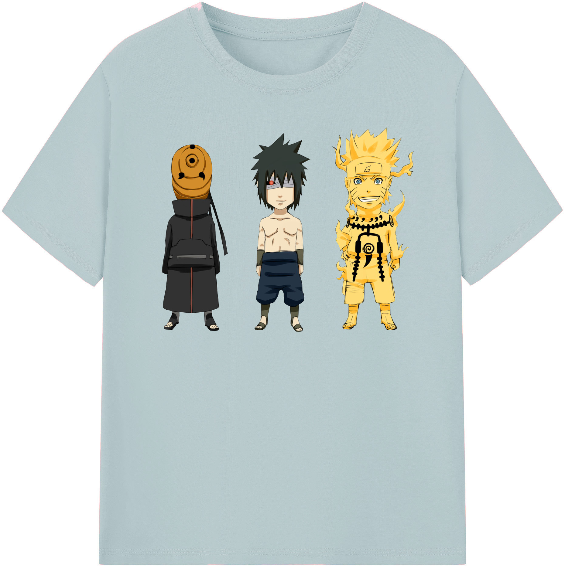 （画像用） NARUTO -ナルト- うちは サスケ Uchiha Sasuke 綿100％半袖Tシャツ（フロントプリント）